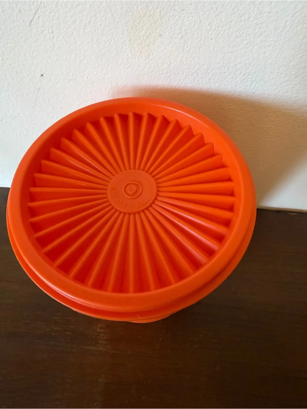 Vintage Orange Decorative Tupperware Container - Home Accents